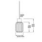 Preview: Pendelleuchte, white Glas, schmal, E27, 50-300cm, exkl. Leuchtmittel, exkl. Baldachin