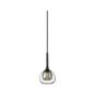 Preview: Pendelleuchte, clear/black Glas, E14, 50-300cm, exkl. Leuchtmittel, exkl. Baldachin