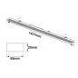 Preview: FastFix LED Linearsystem S Modul 1,5m 28-73W, 4000K, 180lm/W, 120°, DALI dimmbar