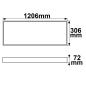 Preview: Aufbaurahmen weiß RAL 9016, Höhe 7cm, für LED Panels 300x1200, steckbare Schnellmontage