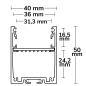 Preview: LED Aufbauprofil LAMP30 V1 Aluminium silber pulverbeschichtet, 200cm