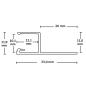 Preview: LED Fliesenprofil UP10, RAL 9003 200cm