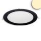 Preview: LED Downlight, 18W, rund, ultraflach, blendungsreduziert, schwarz, warmweiß, dimmbar CRI90