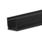 Preview: LED Aufbauprofil SURF10 Aluminium schwarz RAL 9005, 300cm