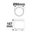 Preview: LED Deckenaufbaustrahler IP65, schwarz, 10W, ColorSwitch 3000|4000|5000K, dimmbar