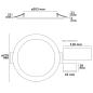 Preview: LED Downlight, 18W, rund ultraflach schwarz, 225mm, ColorSwitch 3000|3500|4000K, dimmbar