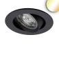Preview: LED Einbauleuchte Slim68 Alu schwarz, rund, 6W|6W, 24V DC, weißdynamisch 2700-5700K