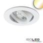 Preview: LED Einbauleuchte Slim68 Alu weiß, rund, 6W|6W 24V DC, weißdynamisch 2700-5700K