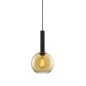 Preview: Pendelleuchte, amber round Glas, E27, 20cm, 50-300cm, exkl. Leuchtmittel, exkl. Baldachin