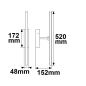 Preview: LED Spiegel- und Bilderleuchte schwenkbar, 520mm, 12W, weiß, ColorSwitch 2700|3000|4000K