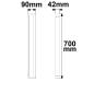Preview: LED Wandlampe schwenkbar, 700mm, 20W, weiß, ColorSwitch 2700|3000|4000K