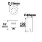 Preview: LED Bodeneinbaustrahler, rund 55mm, Edelstahl, 12-24V, IP67, 3W, 10°, warmweiß