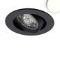 Preview: LED Einbauleuchte Slim68 MiniAMP schwarz, rund, 8W, 24V DC, neutralweiß, nicht dimmbar