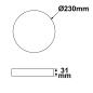 Preview: LED Umrüstplatine 230mm, 24W, mit Haltemagnet, warmweiß
