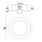 Preview: LED Möbeleinbaustrahler, Alu gebürstet, rund, 3W, 120°, 24V DC, weißdynamisch, 1900K-5000K, dimmbar