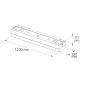 Preview: LED Langfeldleuchte UGR<19, 80°, weiß, 120cm 38W, ColorSwitch 3000|4000K, dimmbar