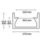 Preview: LED Montageprofil GROUND-IN10, begehbar, Alu eloxiert L: 200cm
