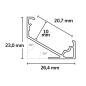 Preview: LED Eckprofil CORNER18 Aluminium weiß RAL9003, 200cm