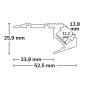 Preview: LED Treppenprofil STAIRS12, eloxiert 200cm