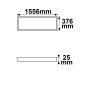 Preview: LED Leuchtrahmen H25, Innenformat 320x1500mm, 75W, weißdynamisch, CRI92
