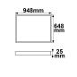 Preview: LED Leuchtrahmen H25, Innenformat 592x892mm, 62W, weißdynamisch, CRI92