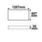 Preview: Einbaurahmen für Infrarot-Panel PREMIUM Professional 300, 607x607mm