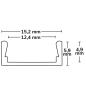 Preview: LED Montageprofil MINI-AB V2, eloxiert L: 200cm
