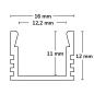 Preview: LED Montageprofil MAXI-AB V2, schwarz RAL9005 L: 200cm
