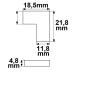 Preview: Kontakt-Eckverbinder (max. 5A) K2-210 für 2-pol. IP20 Flexstripes mit Breite 10mm