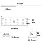 Preview: LED T5/T8 Umrüstplatine 840, 85cm, MiniAMP, 136 LED, 24V, 14W, 170 lm/W, neutralweiß, dimmbar