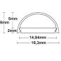 Preview: Abdeckung COVER69 opal/satiniert 85cm für T5/T8 Umrüstplatine