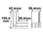 Preview: Track48 Eckschiene 90° horizontal für Einbauschiene, schwarz, nicht stromführend