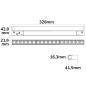 Preview: Track48 Leuchte 32cm schwarz, 18W, 36°, UGR<19, 48V DC, 3000K,CRI90, Line+