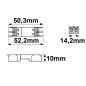 Preview: Durchgang Steckverbinder 2-polig, 0,5-2,5mm², max. 250V/10A