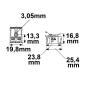 Preview: Anschlussklemme 2x2-polig, 0,5-2,5mm², max. 450V/16A