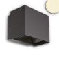 Preview: LED Wandleuchte Up&Down 2x5W, 15-120°, IP65, schwarz, warmweiß