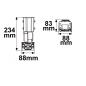 Preview: Mastadapter DN60 mit variablem Winkel für Street Light Modul EM145