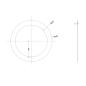 Preview: Loch Adapterplatte für Downlights, ohne Federn, weiß, ID 200mm - AD 260mm