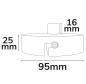 Preview: Deckenbaldachin rund, schwarz, für Kabel mit bis zu max. 9,8mm Manteldurchm.
