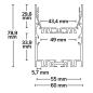 Preview: LED Leuchtenprofil LAMP40 Aluminium schwarz pulverbeschichtet, 300cm