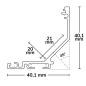 Preview: LED Eckprofil CORNER20 V3, Aluminium eloxiert, 200cm
