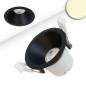 Preview: LED Einbaustrahler BACK60, schwarz matt, rund, 5W, CRI90, 3000K, rückversetzt, UGR<12, dimmbar