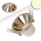 Preview: LED Einbaustrahler BACK60, nickel geb., rund, 5W, CRI90, 3000K, rückversetzt, UGR<12, dimmbar