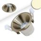 Preview: LED Einbaustrahler BACK60, messing geb., rund, 5W, CRI90, 3000K, rückversetzt, UGR<12, dimmbar
