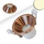 Preview: LED Einbaustrahler BACK60, rosegold, rund, 5W, CRI90, 2700K, rückversetzt, UGR<12, dimmbar