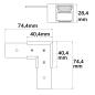 Preview: Track48 Eckschiene 90° horizontal für Aufbauschiene flat, weiß, nicht stromführend
