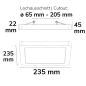 Preview: LED Aufbau/Einbauleuchte Flex Pro 235x235, 16W, weiß, 120lm/W, 3000|3500|4000K, dimmbar