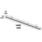 Preview: FastFix LED Linearsystem S Modul 1,5m 25-75W, 4000K, 180lm/W, 90°, DALI dimmbar mit Notlichtfunktion