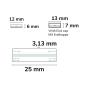 Preview: LED HT927/960 CCT Flexband für bis zu 100°C Umgebung, 24V DC, 10W|10W, IP68, 5m Rll, 640 LED/m