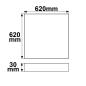 Preview: LED Panel ECO Backlight Line 625 UGR<19 2H/2H, CRI80, 36W, neutralweiß, 6er Pack, PowerSwitch 21-40W